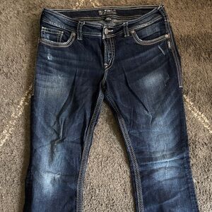 Silver Jeans Women's Dark Blue Boot Cut Jeans s14/L30